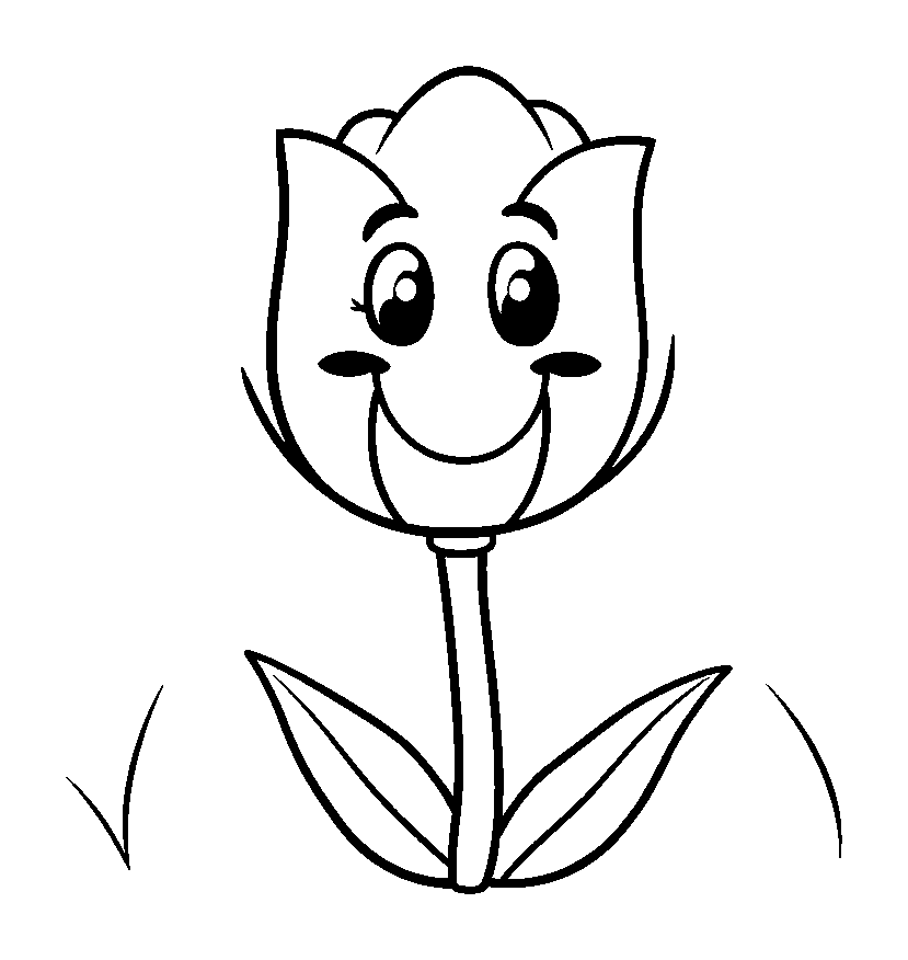 Tulip colouring page — free printable for kids