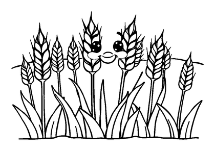 Wheat Field Colouring Page (Kids, Standard)