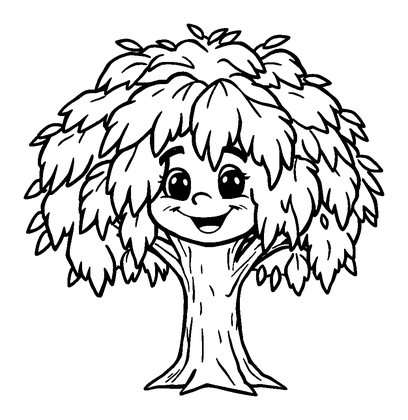 Willow Tree Colouring Page (Kids, Standard)