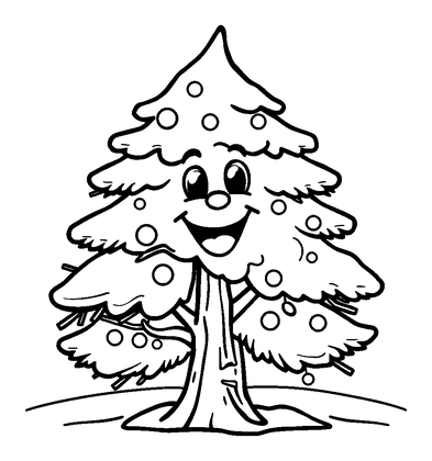 Winter Tree Colouring Page (Kids, Bold & Easy)