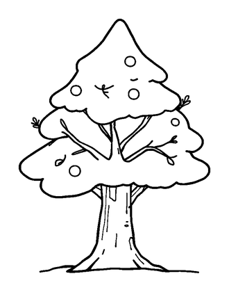 Winter Tree Colouring Page (Kids, Bold & Easy)