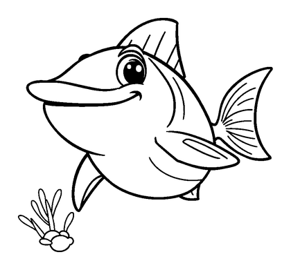 Barracuda Colouring Page (Kids, Bold & Easy)