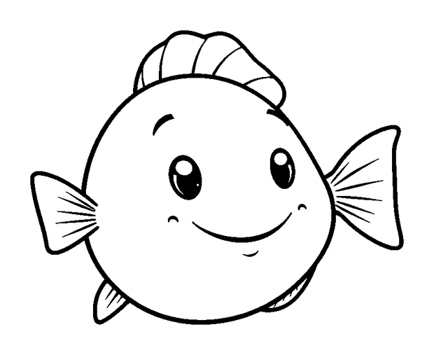 Boxfish colouring page — free printable for toddlers