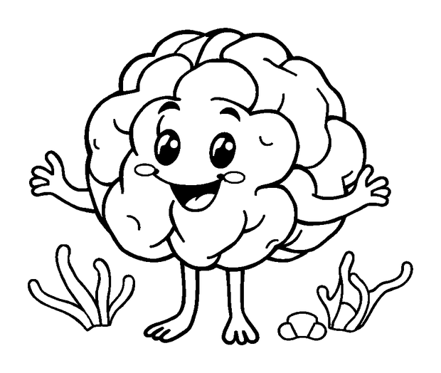 Brain Coral colouring page — free printable for kids