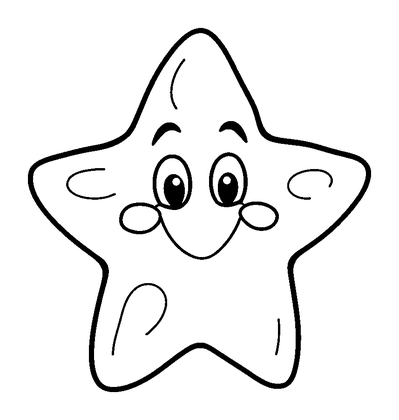 Brittle Star Colouring Page (Toddler, Bold & Easy)