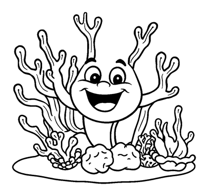 Coral Reef Colouring Page (Kids, Standard)