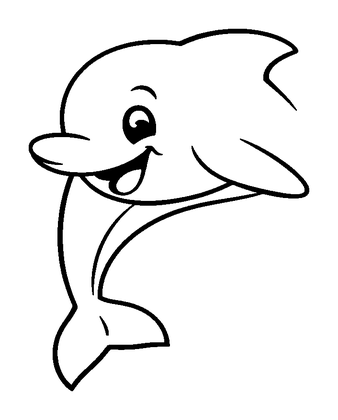 Dolphin Jumping Colouring Page (Kids, Bold & Easy)