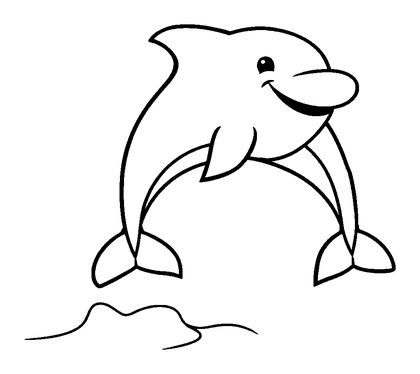Dolphin Jumping Colouring Page (Kids, Standard)