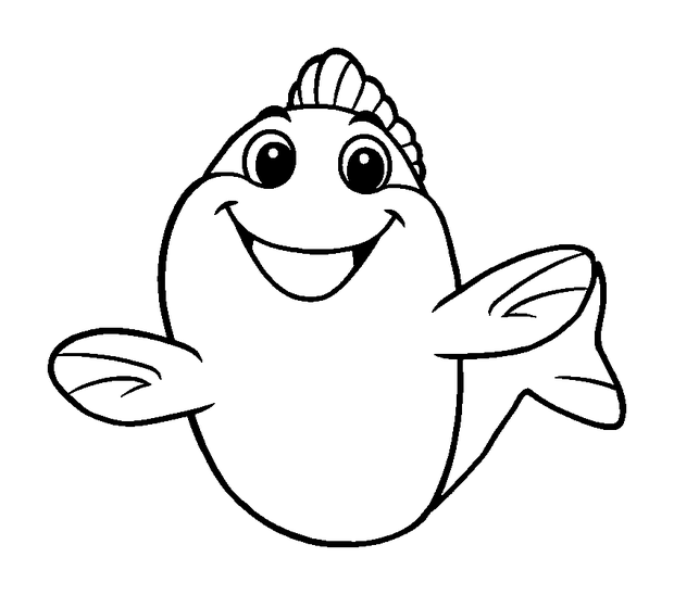 Grouper colouring page — free printable for toddlers
