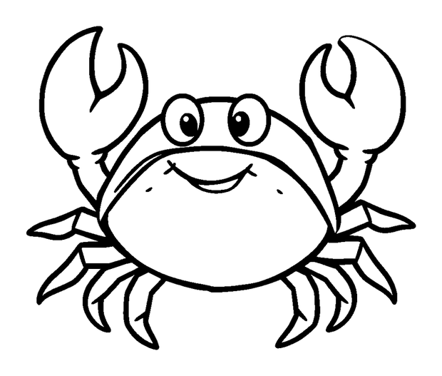 Hermit Crab colouring page — free printable for kids