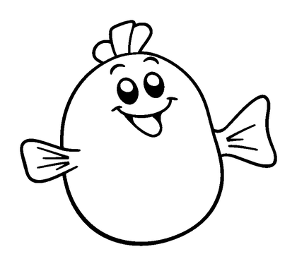 Herring Colouring Page (Toddler, Bold & Easy)