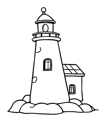 Lighthouse Colouring Page (Kids, Bold & Easy)