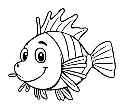 Lionfish Colouring Page (Kids, Standard)