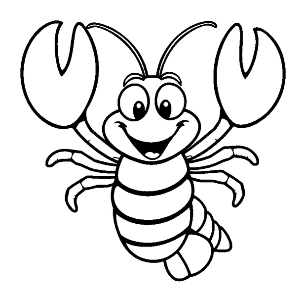Lobster colouring page — free printable for kids