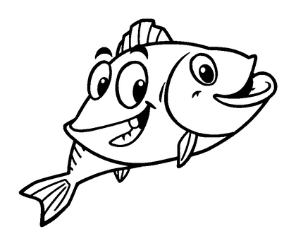 Mackerel Colouring Page (Kids, Bold & Easy)