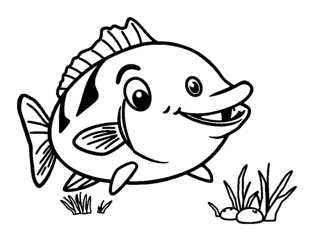 Mahi Mahi colouring page — free printable for toddlers