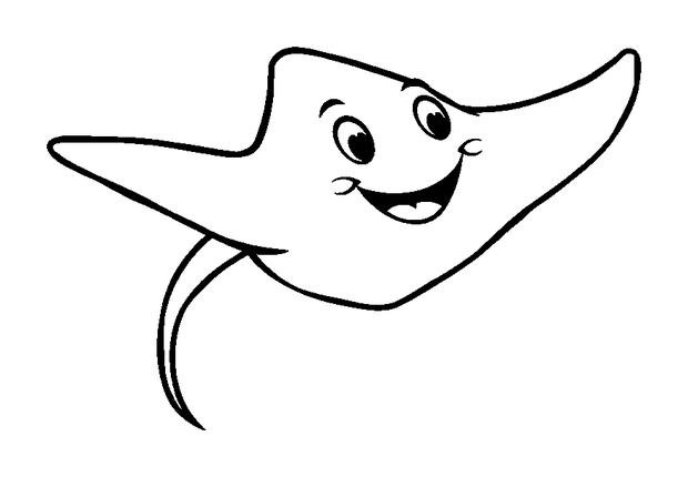 Manta Ray Glide colouring page — free printable for kids