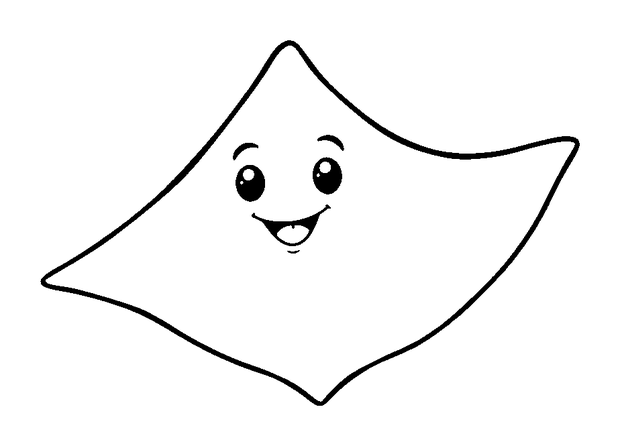 Manta Ray colouring page — free printable for toddlers
