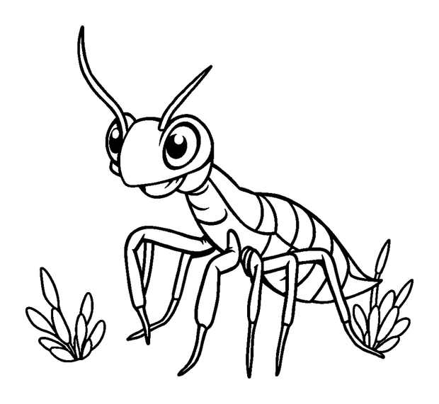 Mantis Shrimp colouring page — free printable for kids