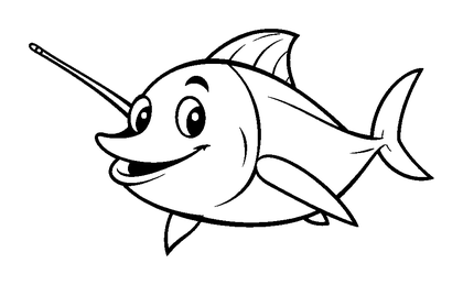 Marlin Colouring Page (Kids, Standard)