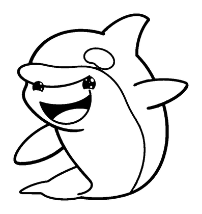 Orca Colouring Page (Kids, Standard)