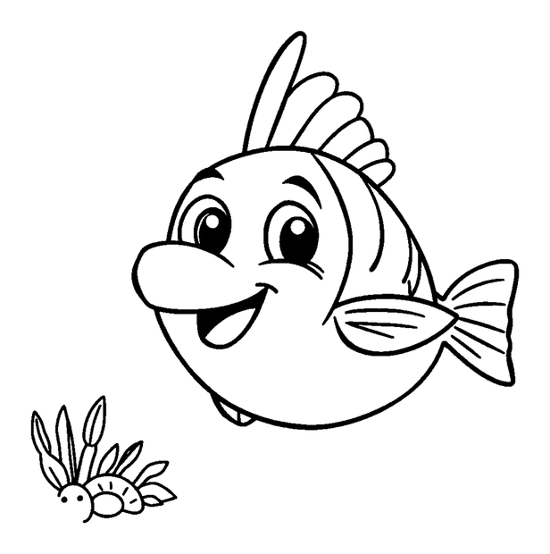 Parrotfish colouring page — free printable for kids