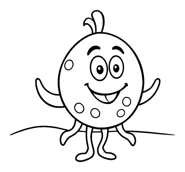 Plankton colouring page — free printable for kids
