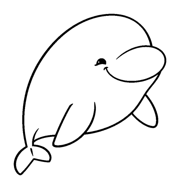 Porpoise colouring page — free printable for toddlers