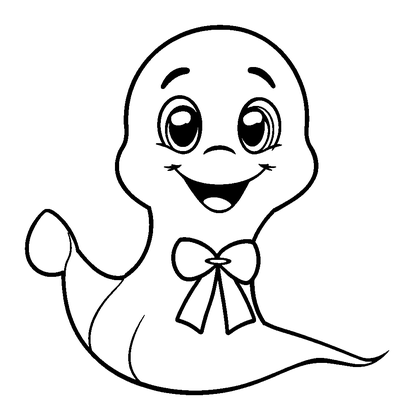 Ribbon Eel Colouring Page (Kids, Bold & Easy)