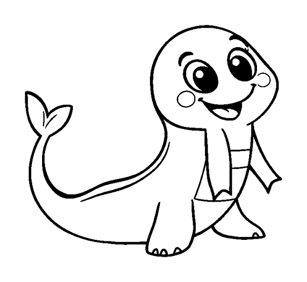 Ribbon Eel colouring page — free printable for kids