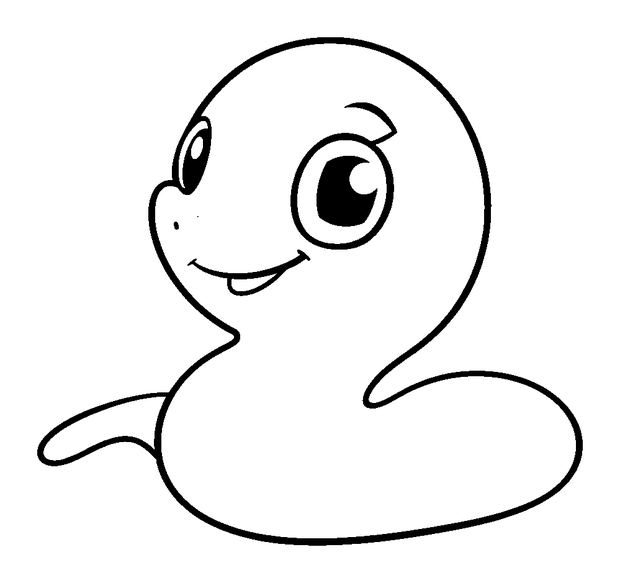 Ribbon Eel colouring page — free printable for toddlers