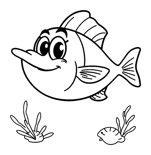 Sailfish colouring page — free printable for kids