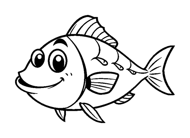 Sardine colouring page — free printable for kids