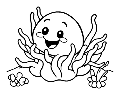 Sea Anemone Colouring Page (Kids, Standard)