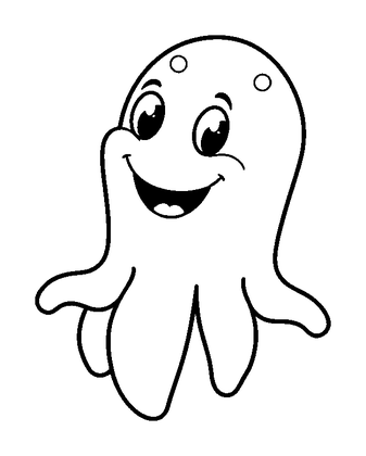 Sea Cucumber Colouring Page (Toddler, Bold & Easy)