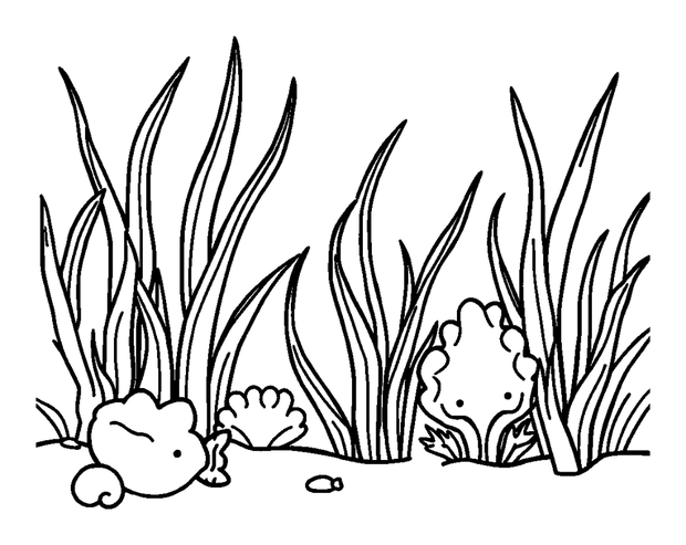 Sea Grass Forest colouring page — free printable for kids