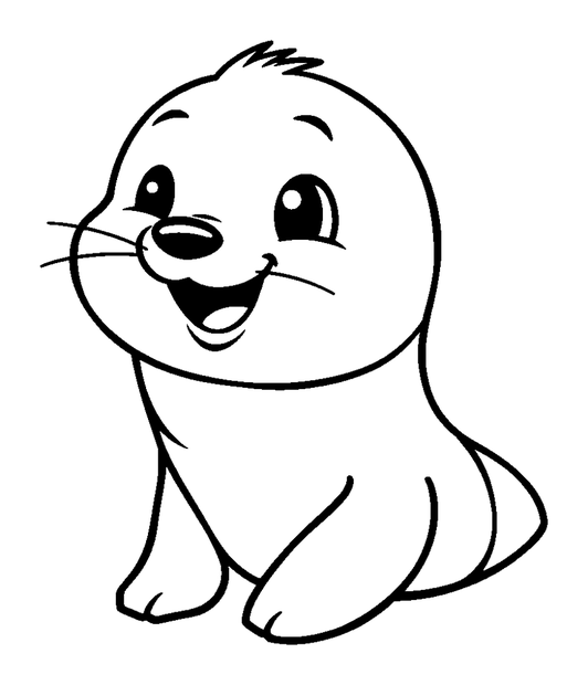 Sea Lion colouring page — free printable for kids