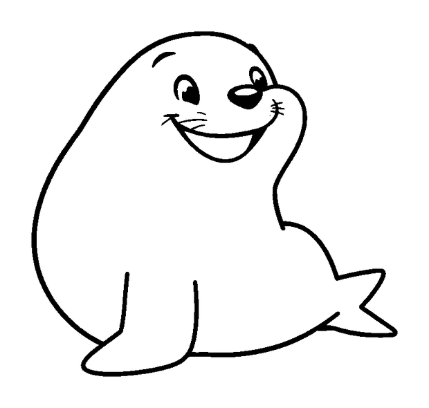 Sea Lion colouring page — free printable for kids