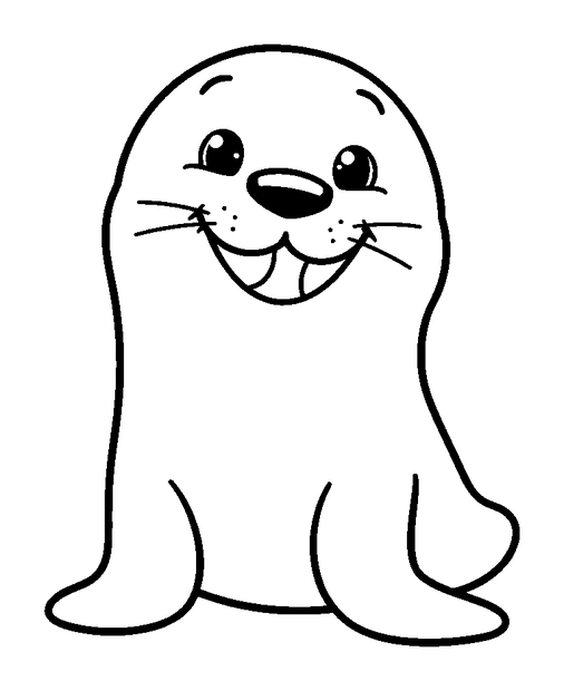 Sea Lion colouring page — free printable for toddlers