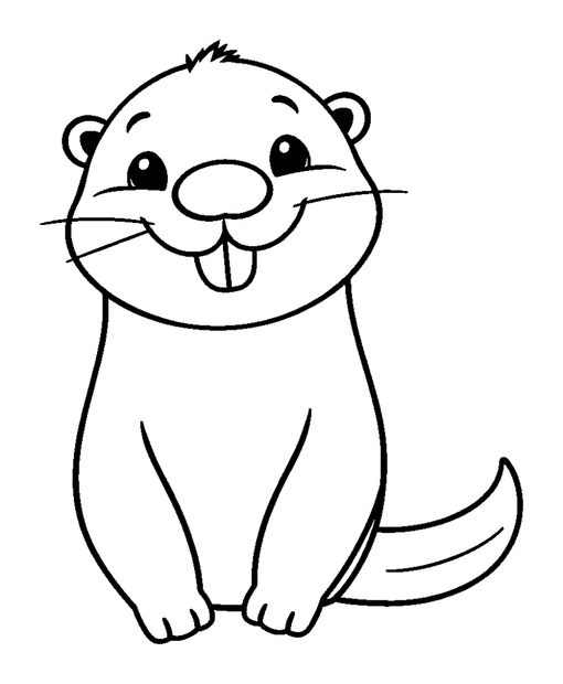 Sea Otter colouring page — free printable for toddlers