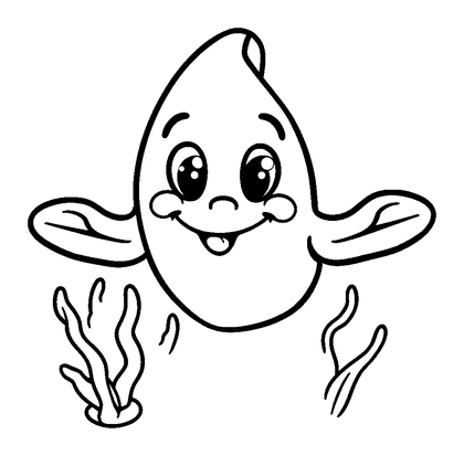Sea Pen Colouring Page (Kids, Bold & Easy)