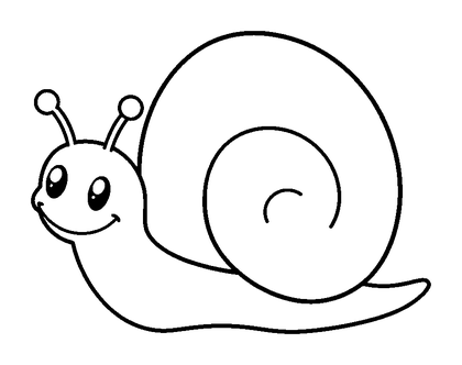 Sea Snail Colouring Page (Toddler, Bold & Easy)