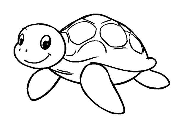 Sea Turtle colouring page — free printable for kids