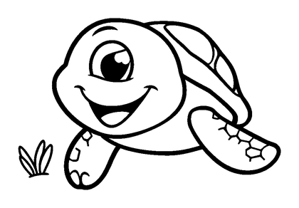 Sea Turtle Colouring Page (Kids, Standard)
