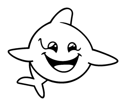 Shark Colouring Page (Kids, Bold & Easy)