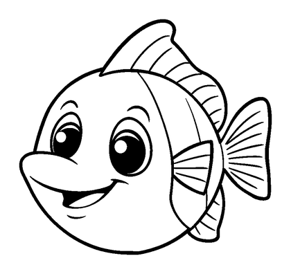 Triggerfish Colouring Page (Kids, Bold & Easy)