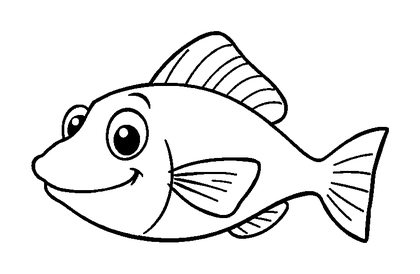Triggerfish Colouring Page (Toddler, Bold & Easy)