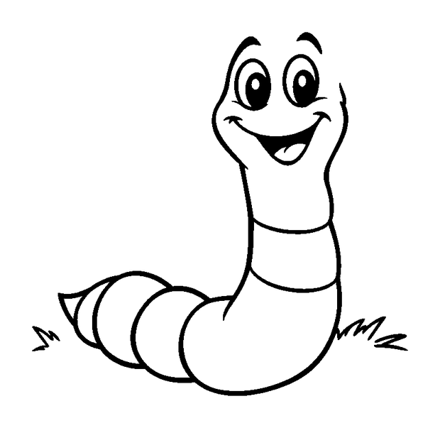 Tube Worm colouring page — free printable for kids