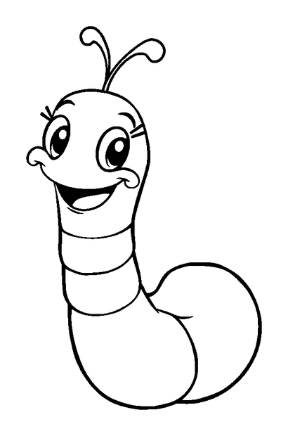 Tube Worm colouring page — free printable for kids
