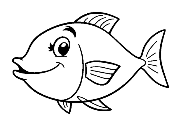 Tuna colouring page — free printable for kids